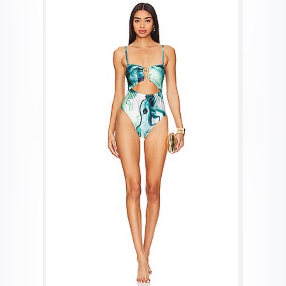 NWT Villa Fresca Isla One Piece in Tropic Ink Size 12